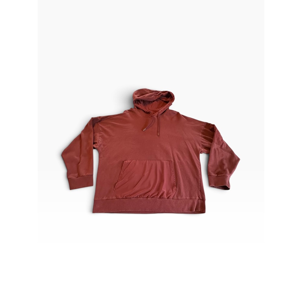 All In Motion Hoodie Mens Large Maroon Red Relaxed Fit Pullover Sweatshirt L